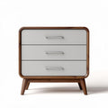 Comò moderno con struttura in legno e cassetti grigi dimensioni 50 x 40 x 30cm